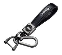 Auto Porte-clé, Porte clef voiture pour Voiture pour Jeep Grand Cherokee Comander Wrangler Compass Renegade Patriot, Porte-clés en cuir pour homme et femme, Voiture Accessoires