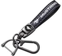Auto Porte-clé, Porte clef voiture pour Voiture pour Mustang Snake Speedstar Evos Everest GT Shelby Mach-E, Porte-clés en cuir pour homme et femme, Voiture Accessoires