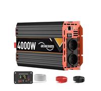 Auto Power Inverter Convertisseur 4000W Crête 2000W Puissance Onduleur Sinusoïdale pour DC 12V 24V À AC 230V LCD Affichage USB-C Voltmètre Convertisseur Transformateur