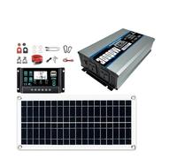 Auto Power Inverter Convertisseur Kit De Système Solaire 30000W 200W Panneau Double Onduleur 12V/24V À 110V/220V (2 Prises) Contrôleur 100A pour Camping Maison