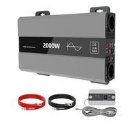 Auto Power Inverter Convertisseur Onduleur À Onde Sinusoïdale pour 12V 2000W DC AC 220-230V 50Hz Convertisseur De Tension Voiture Et Camion avec Prise USB LCD