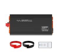 Auto Power Inverter Convertisseur PSW - Onduleur À Onde Sinusoïdale Série 1500W Convertisseur D'énergie Solaire DC AC Portable USB pour Chargeur Affichage LCD Tension