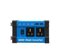 Auto Power Inverter Convertisseur Système Solaire De Secours 6000W Kit Complet 12V À 110V/220V Contrôleur 100A Panneau 500W Onduleur Hors Réseau pour Maison/Camping