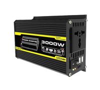 Auto Power Inverter Convertisseur Transformateur Tension Intelligent DC 12 V vers AC 110/220 V Double USB Onduleur Numérique 3000 W Fusible Intégré