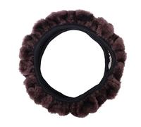 Auto Protecteur Volant 1 Housse Volant Chaude Épaisse Protège Levier Vitesse Frein À Main Douce Housse Volant Voiture(Brown)