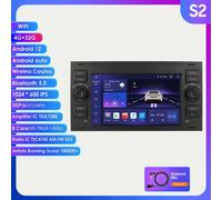 Auto-radio Android, Ford Focus S-max C MAX Kuga Galaxy Fiesta Transit Fusion Connect Mondeo Carplay Autoradio Audio AI Voice, S2 B