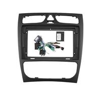 Auto Radio Cadre Kit de Cadre d'autoradio 2 Din, Panneau de Tableau de Bord Convient pour Mercedes Benz C W203 CLK-klasse W209 g-klasse W463 Vito Viano W639 Façade d'autoradio(Frame an Cord)