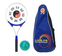 Auto Raquette de Force Souple, poignée en Alliage d' Aluminium Visage en Silicone pour Personnes âgées Exercice Fitness Raquette de Tai Chi avec Balle (Raquette Souple)