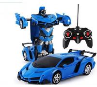 Auto-Robot-Transformateur + Télécommande Voiture Déformée 2en1 Bleu Multifonctions
