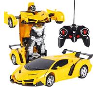 Auto-Robot-Transformateur + Télécommande Voiture Déformée 2en1 Couleur Multifonctions Jaune