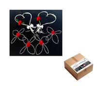 Auto-schmuck so einfach so kreativ Autoschmuck Décoration de Voiture de Mariage avec 2 cœurs réalisés à partir de Roses et de rotin (Ensemble Rogue)