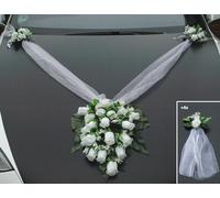 Auto-schmuck so einfach so kreativ Bouquet de dentelle pour voiture (blanc pur 2)