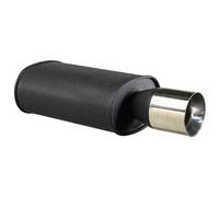 AUTO-STYLE Échappement universel d'acier - 1x102mm Rond - 63,5mm accouplement, Noir