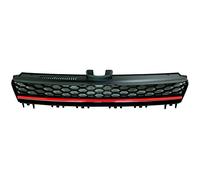 AUTO-STYLE Grill sans logo en Look-GTi compatible avec Volkswagen Golf VII 2012-2017 Noir/Rouge