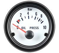 AUTO-STYLE Instrument Performance blanc classique pression d'huile 0-10 bar 52mm