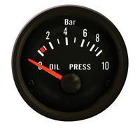 AUTO-STYLE Instrument Performance noir classique pression d'huile 0-10 bar 52mm