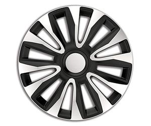 AUTO-STYLE Jeu d'enjoliveurs Avalone 15-inch argent/noir