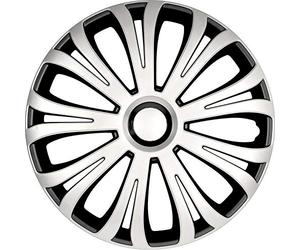 AUTO-STYLE Jeu d'enjoliveurs Avera 16-inch argent/noir