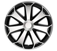 AUTO-STYLE Jeu d'enjoliveurs Mega 16-inch argent/noir