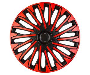 AUTO-STYLE Jeu d'enjoliveurs Soho 15-inch noir/rouge