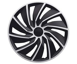 AUTO-STYLE Jeu d'enjoliveurs Turbo 14-inch argent/noir