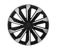 AUTO-STYLE Jeu d'enjoliveurs Typhoon 14-inch argent/noir
