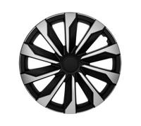 AUTO-STYLE Jeu d'enjoliveurs Typhoon 17-inch Argent/Noir