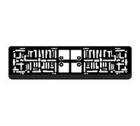 AUTO-STYLE Porte-plaque synthétique 'Click' 52x11cm Look-Carboné, Aspect carbone