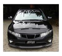 AUTO-STYLE Protège-capot compatible avec Honda Civic HB 3/5 portes 2006-2012 - Noir