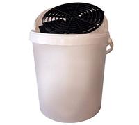 AUTO-STYLE Seau Lavage de Voiture 15L Blanc + Couvercle + Grit/Grille