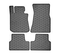 AUTO-STYLE Set tapis de caoutchouc compatible avec BMW i4 (G26) 2021- (4-pièces + points de fixage), Noir