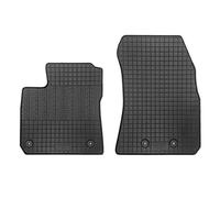 AUTO-STYLE Set tapis de caoutchouc compatible avec Ford Transit Courier 2-personnes 2019- (2-pièces + points de fixage), Noir