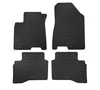 AUTO-STYLE Set tapis de caoutchouc compatible avec Kia Niro 2016- excl. e-Niro (4-pièces + points de fixage), Noir