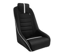 AUTO-STYLE Siège baquet 'Classic RS' - Noir/Gris - Dossier fixe + Appuie-tête intégré - incl. glissières