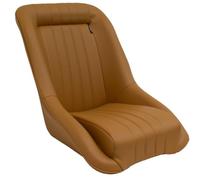 Siège baquet 'Classic' - Simili Cuir Beige - Dossier fixe - incl. glissières
