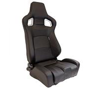 AUTO-STYLE Siège baquet 'RS6-II' - Noir-Mattes Simili Cuir - Dossier réglable - incl. glissières