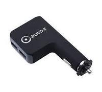 Auto-T Chargeur voiture Express double USB 2,4 A 12/24 V – 1 port rapide + 1 standard, voyant