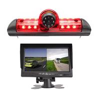 Auto Troisième Toit Top Mount Feu Stop lumière de Frein Caméra de recul pour Appareil Photo Jumper III Ducato X250 Boxer III + 7.0 Pouces Moniteur TFT DVD Protecteur d'écran LCD Voiture Camion