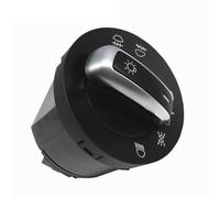 Auto Variateur Phare Panneau Commutateurs De Phares Chromés Compatible Avec VW Pour 2008-2013 Pour Scirocco 2009-2013 Pour Caddy 2004-2011 Bouton De Commande De Phare Antibrouillard