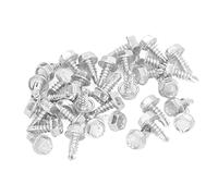 Auto Vis De Forage En Acier Au Carbone Blanc De Zinc Haute Résistance Vis de Forage M4.8x13mm pour Métal Bois En Plastique 250PCS (Vis de queue de forage hexagonal externe)