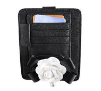 Auto Visor Organizer, Sunglasses Hanger, Ticket Card Pocket, Portable Visor Storage Pouch, Car Visor Organizer, Sunglass Holder for Car, Car Visor Pocket Storage, Visor Sunglass Organizer, Blanc,