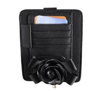 Auto Visor Organizer, Sunglasses Hanger with Ticket & Card Pocket, Portable Storage Pouch, Visor Sunglass Holder SUVs, Trucks, Convenient Accessories for Easy Organization, Dark, riferimento alla