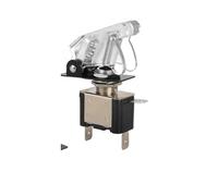 Auto voiture bateau camion Led illuminée interrupteur à bascule ON OFF avec sécurité avion rabattable couverture garde 12V20A transparent(White switch w lid)