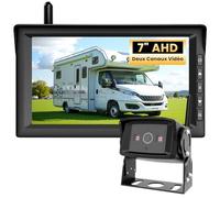 AUTO-VOX 7" HD Camera de Recul sans Fil: Installation Facile et Réception Stable, Grand Angle de 150° avec Vision Nocturne Claire, Écran Partagé pour Camions, Fourgonnettes, Camping-Cars et Remorques