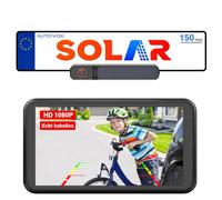 AUTO-VOX Camera de Recul sans Fil Solar avec Moniteur 5" 1080P: Batterie 5000mAh, Installation DIY 2 Mins, IP69K Imperméable, pour Fourgon/SUV/Camion/Remorque