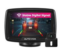 Auto-Vox CS2 Camera de Recul sans Fil: Camera de Recul Numérique avec Écran De 4,3", Facile à Installer, Caméra de Recul de Voiture à Vision Nocturne pour Camions, SUV, Fourgonnettes et Remorques