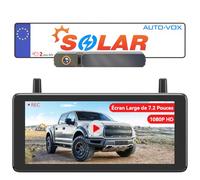 AUTO-VOX DVR 7.2 Pouces Camera de Recul sans Fil Solaire: Installation 2Min Rapide, 1080P HD Vision Nocturne, Étanche IP69K Camera de Recul, pour Voiture, Camion, Camping Car, Van, Buggy