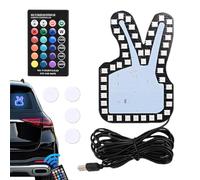 Auto Warning LED - Finger Signal Light, Remote Controlled Safety Sign, Fun Interactive Vehicle Indicator, Multi-Purpose Back Window Display | Easy Installation Car, Perfect For SUV RV Sedan Vehicles