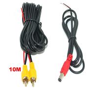 Auto Wayfeng WF® 10 mètres Câble vidéo RCA avec Ligne électrique pour stationnement de Voiture Vue arrière Caméra de recul Connecter Le Moniteur de Voiture Câble de déclenchement DVD