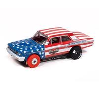 Auto World SC430-2W Thunderjet Ultra-G 1964 Ford Thunderbolt HO Scale Slot Car (blanc, rouge et bleu)